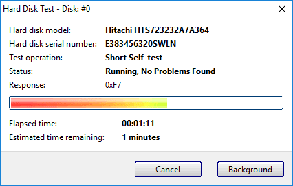 Hard Disk Sentinel zeigt Temperaturstatistiken und Wärmediagramme für ein ausgewähltes Laufwerk an